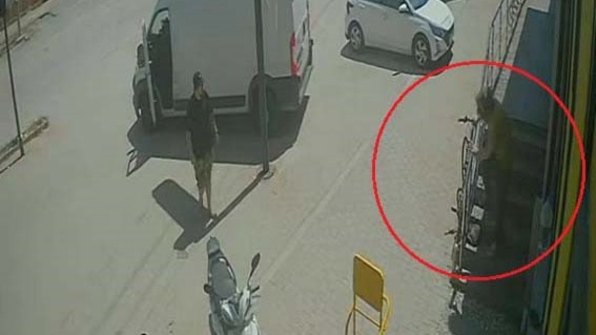 Antalya'da bir şahıs esnafın beslediği kediyi ayağıyla ezdi