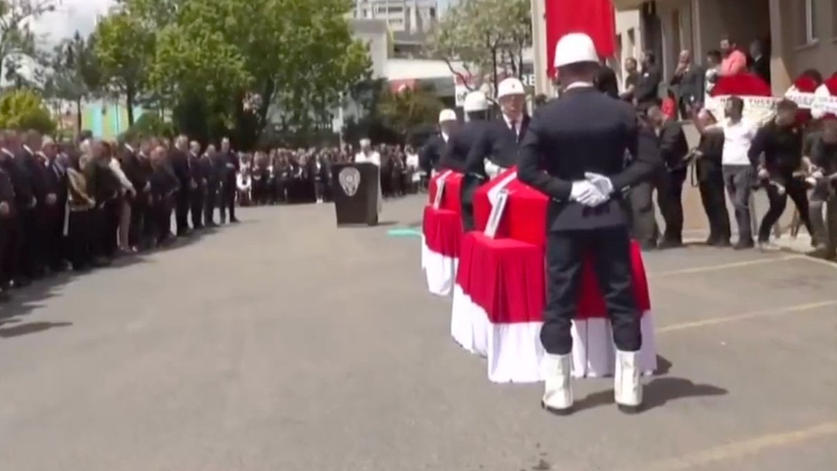 Şehit polis memurları için Tekirdağ'da cenaze töreni düzenlendi