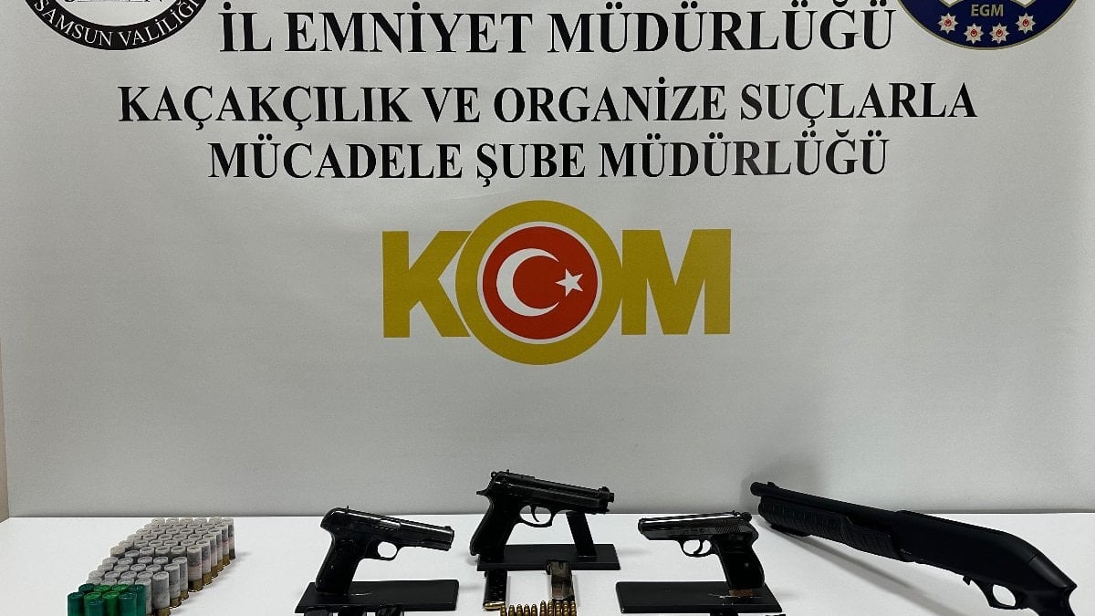 Samsun'da ruhsatsız silah operasyonu düzenlendi