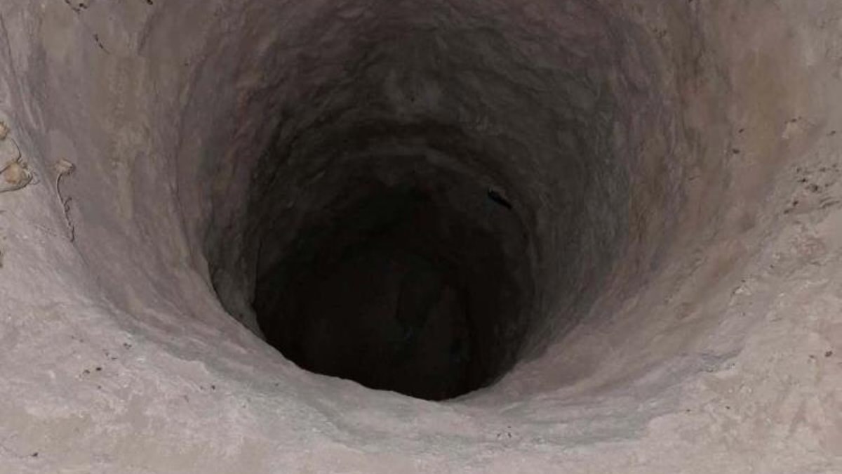 Konya'da 10 metrelik çukurda iki gün mahsur kalan kuzu kurtarıldı