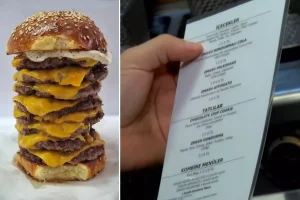 Herkes bu hamburgerciyi konuşuyor! Yarım litrelik suyun fiyatına bakın