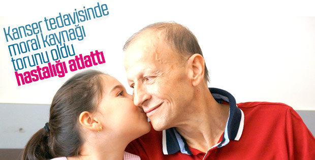Kanseri yenen dedenin torun sevgisi