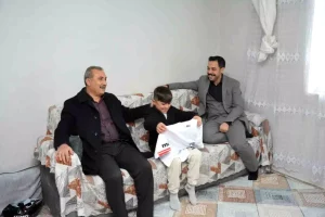 Kaymakam Uzun, Türkiye şampiyonunu ziyaret etti