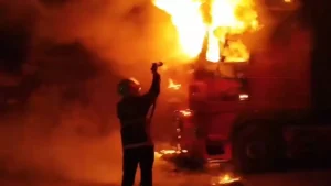 Şanlıurfa’da TIR Yangını