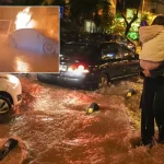 3 il felaketi yaşadı! Otomobil yandı, insanlar sele kapandı