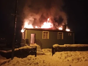 Akyaka’da İmamın Evinin Yangını