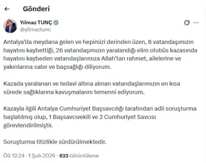 Antalya’da Otobüs Kazası Soruşturması Başlatıldı