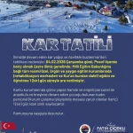 Ardahan’da Kar Yağışı Nedeniyle Okullar Tatil