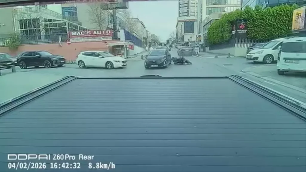 Ataşehir’de Motosiklet Kazası