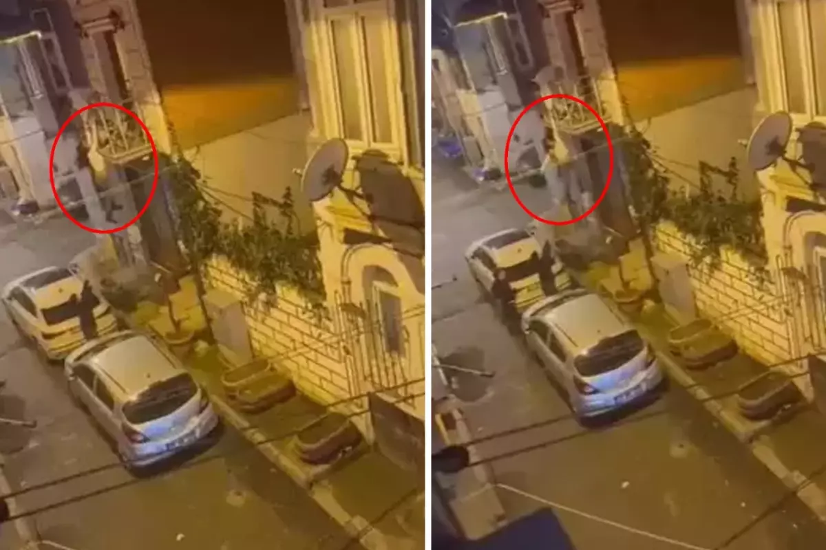 Balkondan atlamak isteyen kadını, kocası yakaladı ama sonu kötü bitti