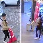 Bayrağımıza alçak saldırı: Kopardı, yetmedi üzerine basarak o anları kayda aldı