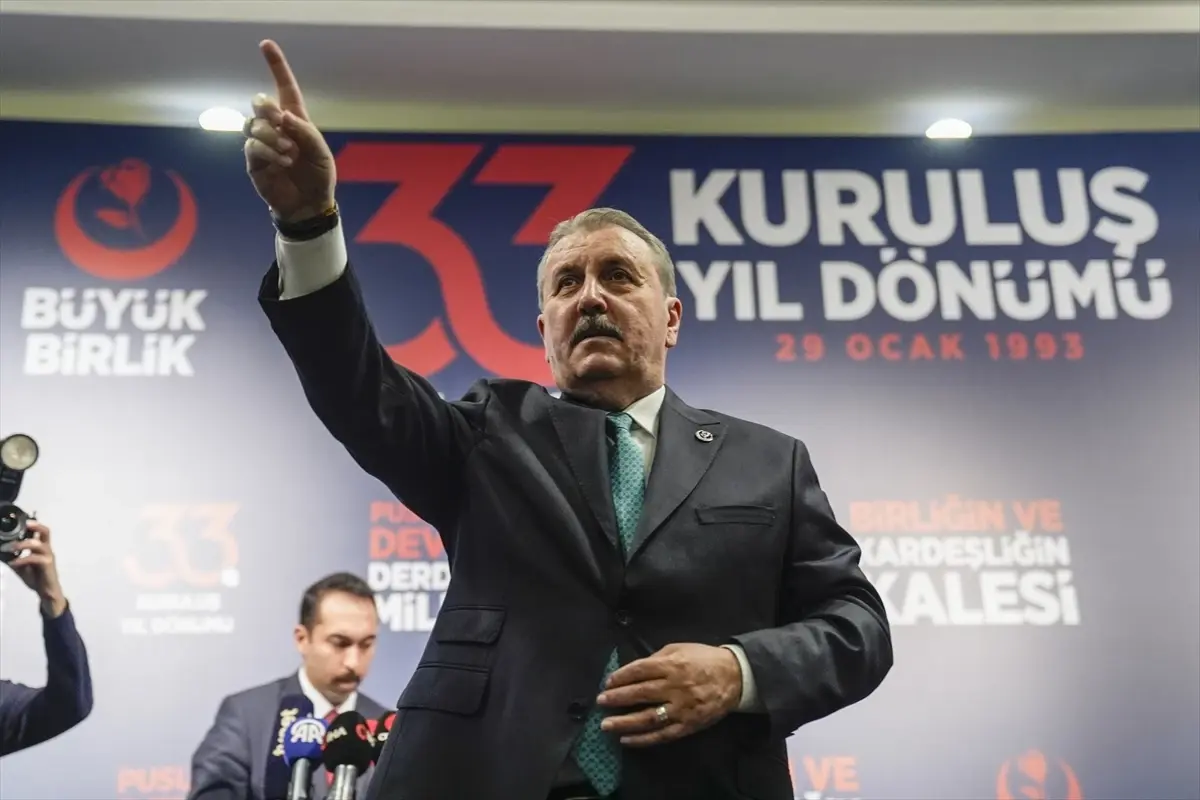 BBP Genel Başkanı Destici, partisinin 33. kuruluş yıl dönümü programında konuştu Açıklaması