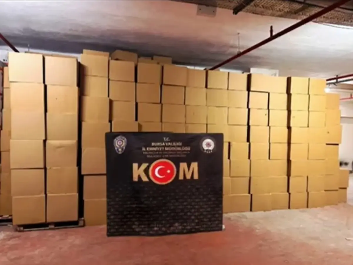 Bursa’da Tütün Kaçakçılığı Operasyonu