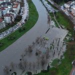 Çanakkale’de taşan Sarıçay drone ile görüntülendi