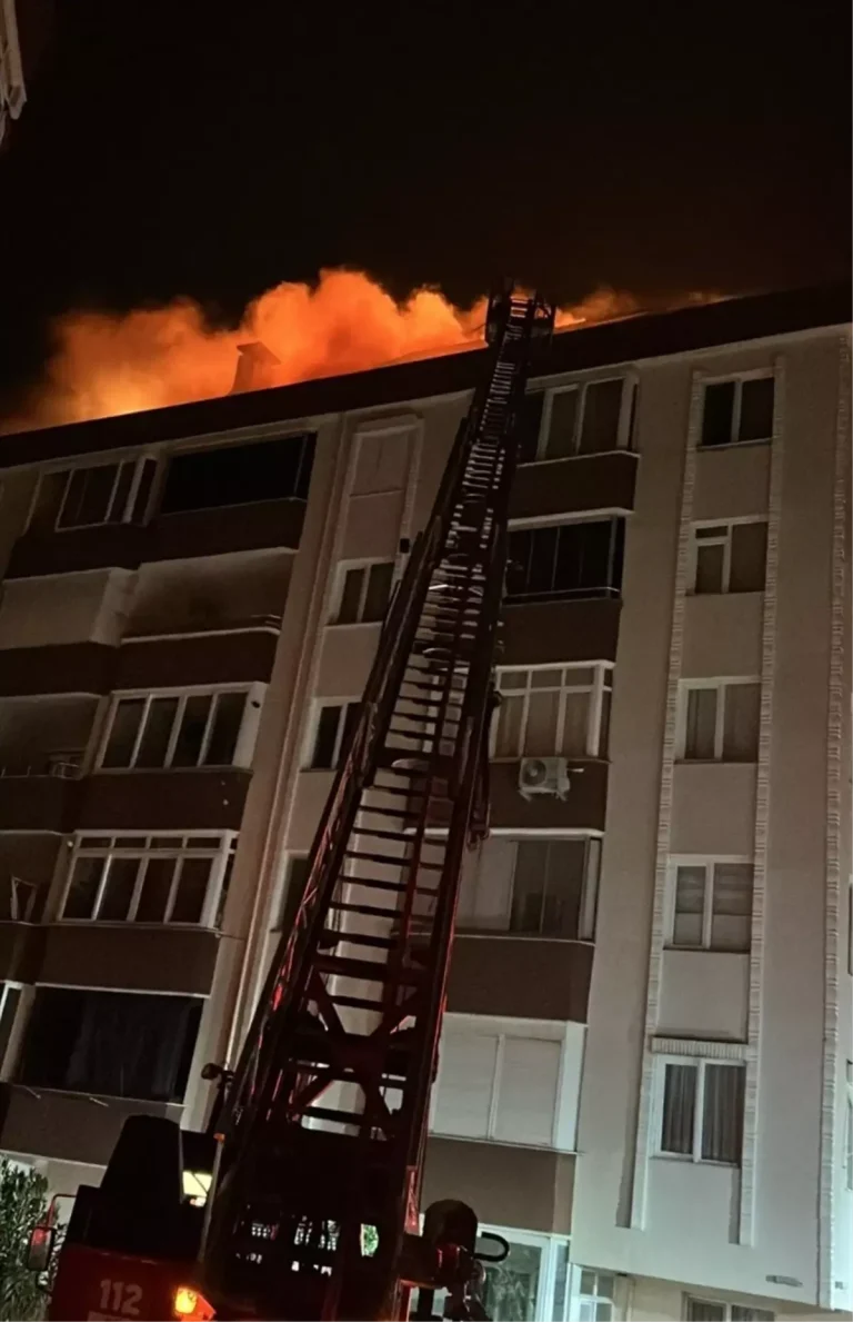 Çınarcık’ta Çatı Yangını