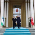 Cumhurbaşkanı Erdoğan, Özbekistan Cumhurbaşkanı Mirziyoyev ile bir araya geldi