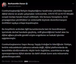 Cumhurbaşkanlığı İletişim Başkanlığı: 379 FETÖ ve FETÖ iltisaklı sosyal medya hesabı tespit edildi