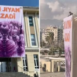 DEM Partili Cizre Belediyesi’ne asılan pankartı polis indirdi