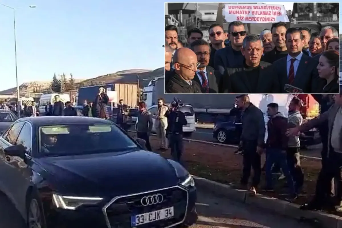 Deprem bölgesinde CHP lideri Özel’e soğuk duş: Bir grup tarafından yuhalandı