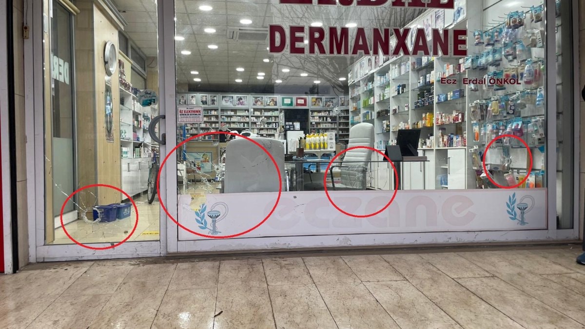 Diyarbakır’da eczaneye kurşunlu saldırı