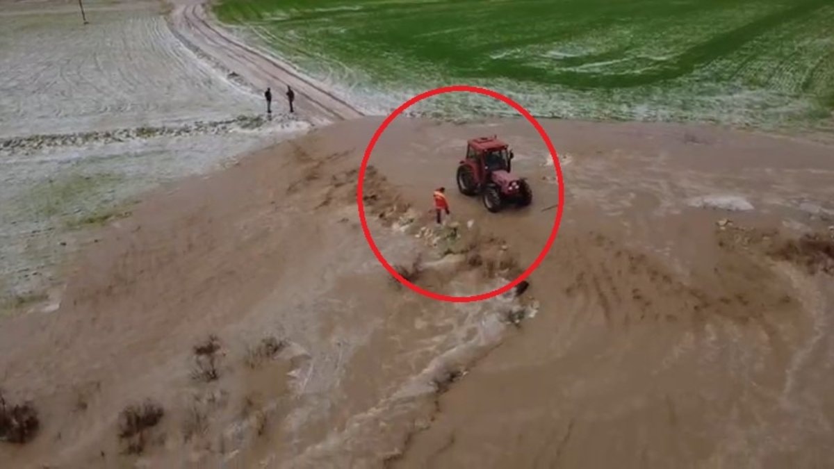 Diyarbakır’da taşan sular nedeniyle araziler göle döndü