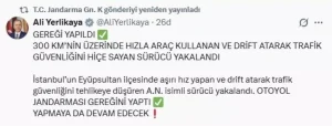 Drift Atan Sürücü Yakalandı