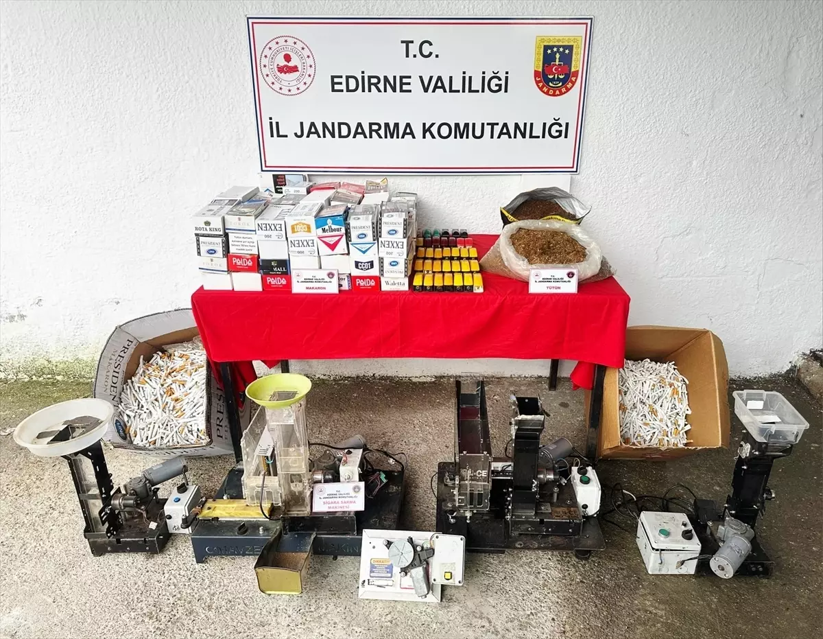 Edirne’de Kaçak Makaron Operasyonu