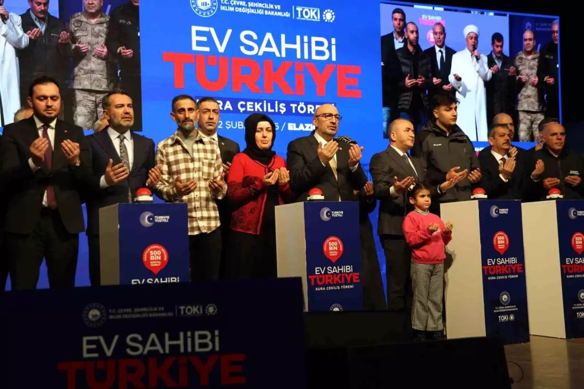 Elazığ’da sosyal konut heyecanı: 3 bin 825 konutun kurası çekildi