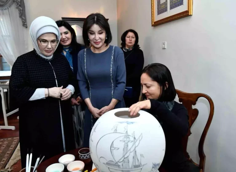 Emine Erdoğan, Özbek İlk Lady ile Ankara Palas’ta Buluştu