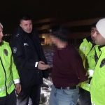 Erzurum’da trafikte aracıyla kaçan sürücüye 35 bin lira ceza kesildi