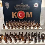 Eskişehir’de 100 Şişe Kaçak Alkol Ele Geçirildi