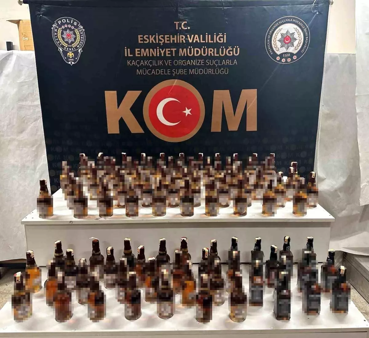 Eskişehir’de 100 Şişe Kaçak Alkol Ele Geçirildi
