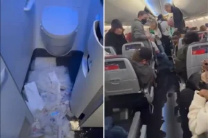 Gökyüzünde skandal: American Airlines uçağını tuvalet suyu bastı