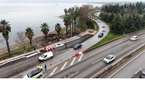Gölcük kuzey yan yol da trafiğe açıldı