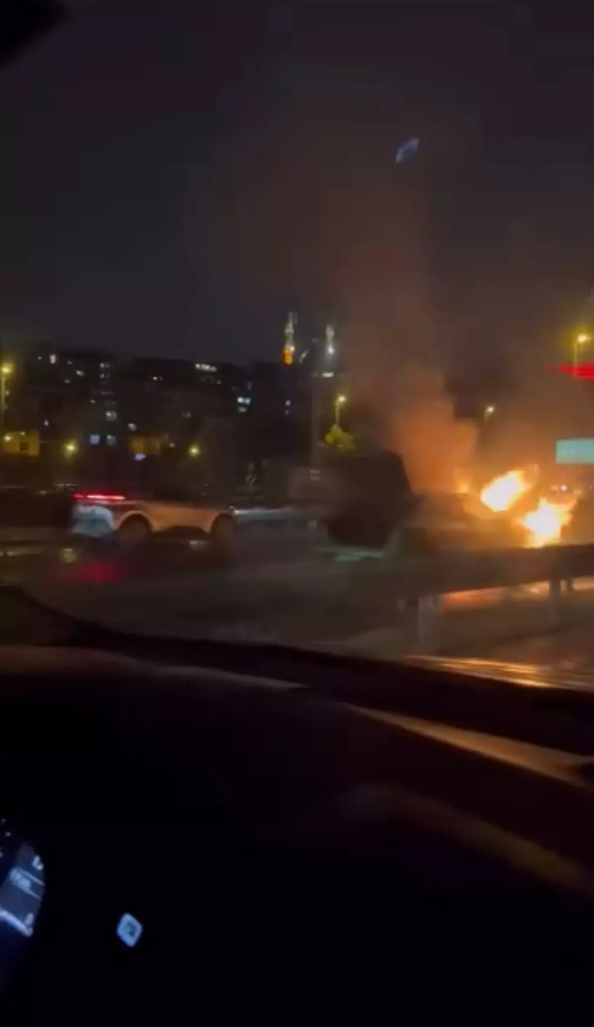 Haliç Köprüsü’nde Otomobil Yangını