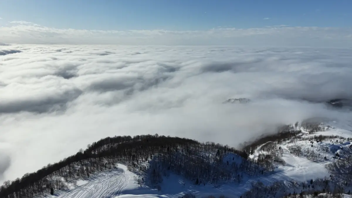 Handüzü Yaylası’nda Eşsiz Kış Manzarası