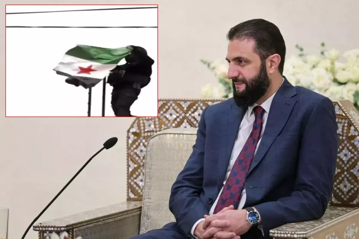 Haseke’de Suriye bayrağı göndere çekildi