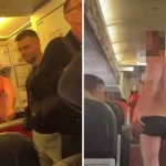 Havada korku dolu anlar: Yolcu soyunup uçaktan atlamaya kalkıştı