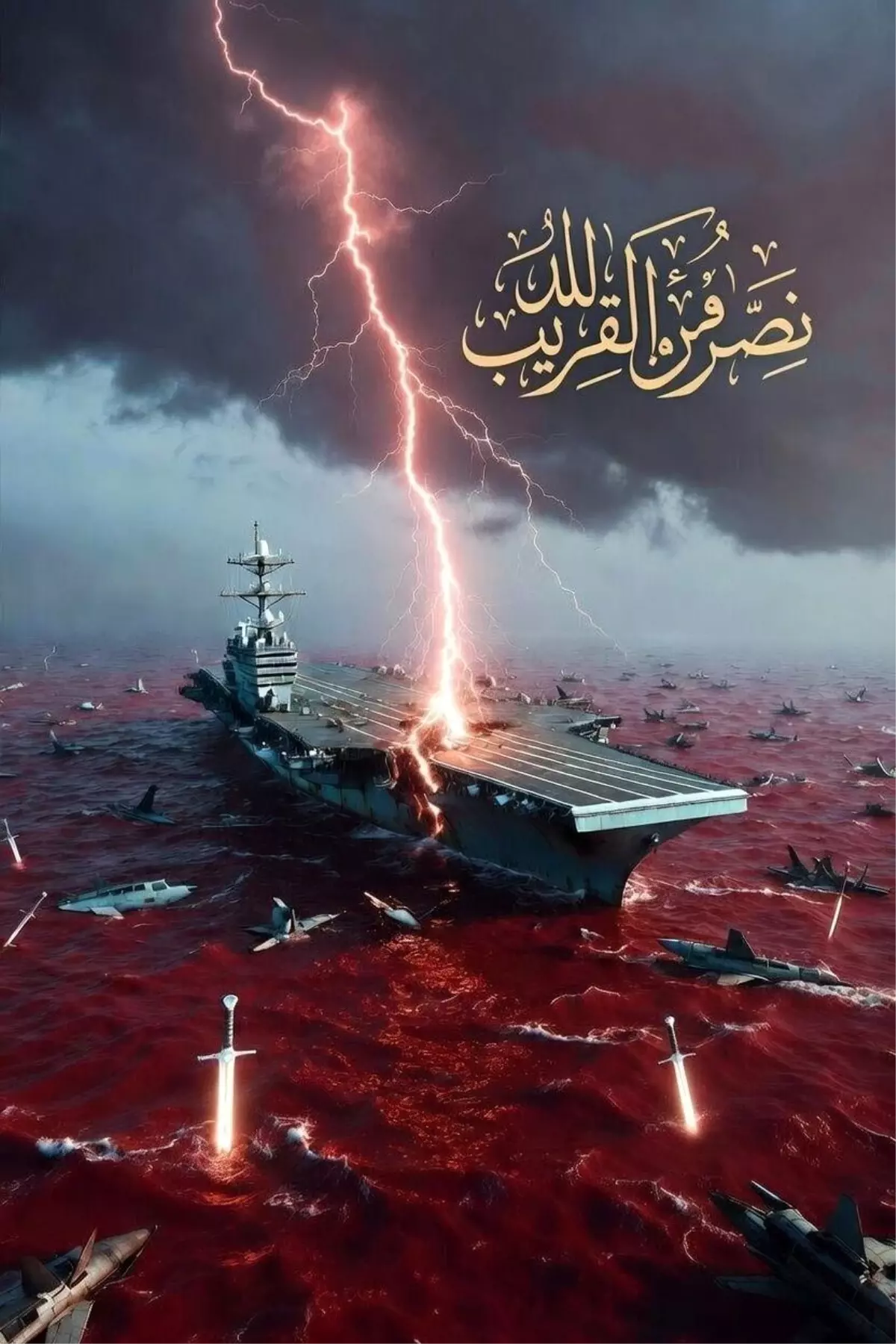 İran’dan USS Abraham Lincoln’a Hedef Görseli