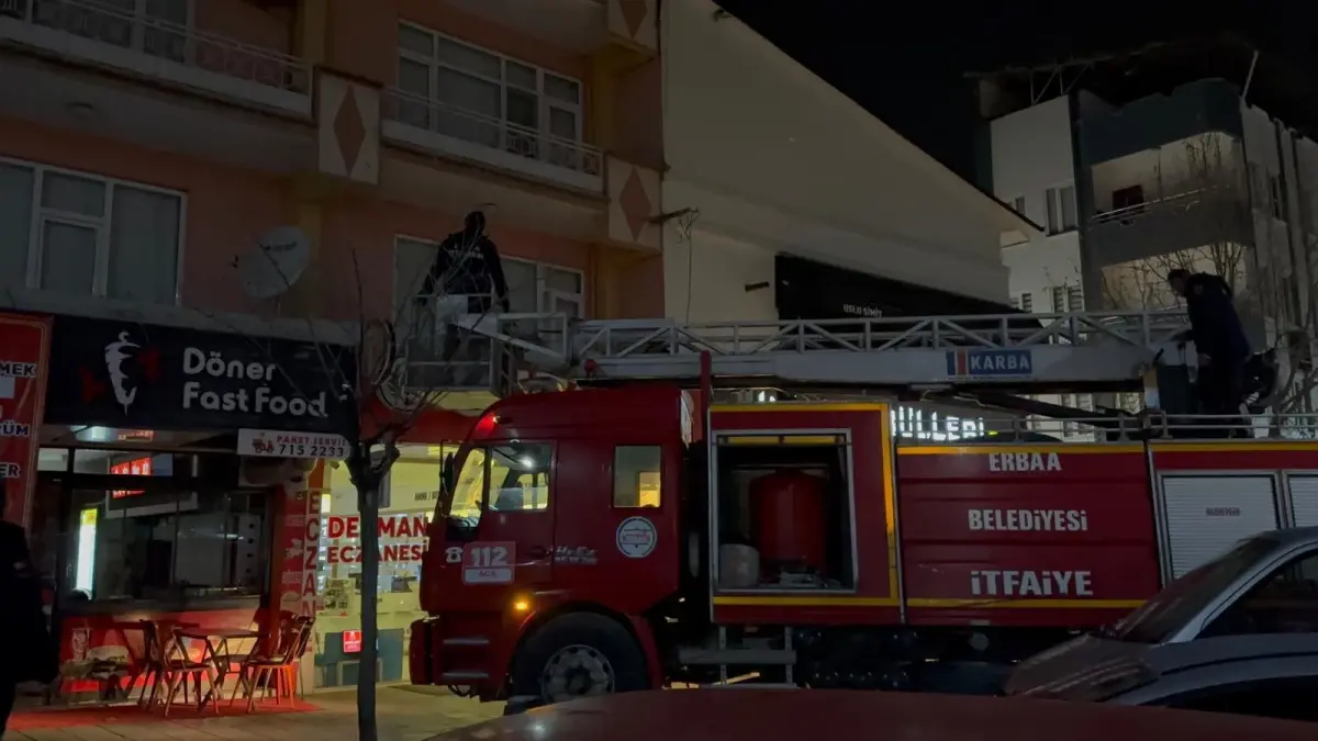 İtfaiye Mahsur Kalan Kediyi Kurtardı