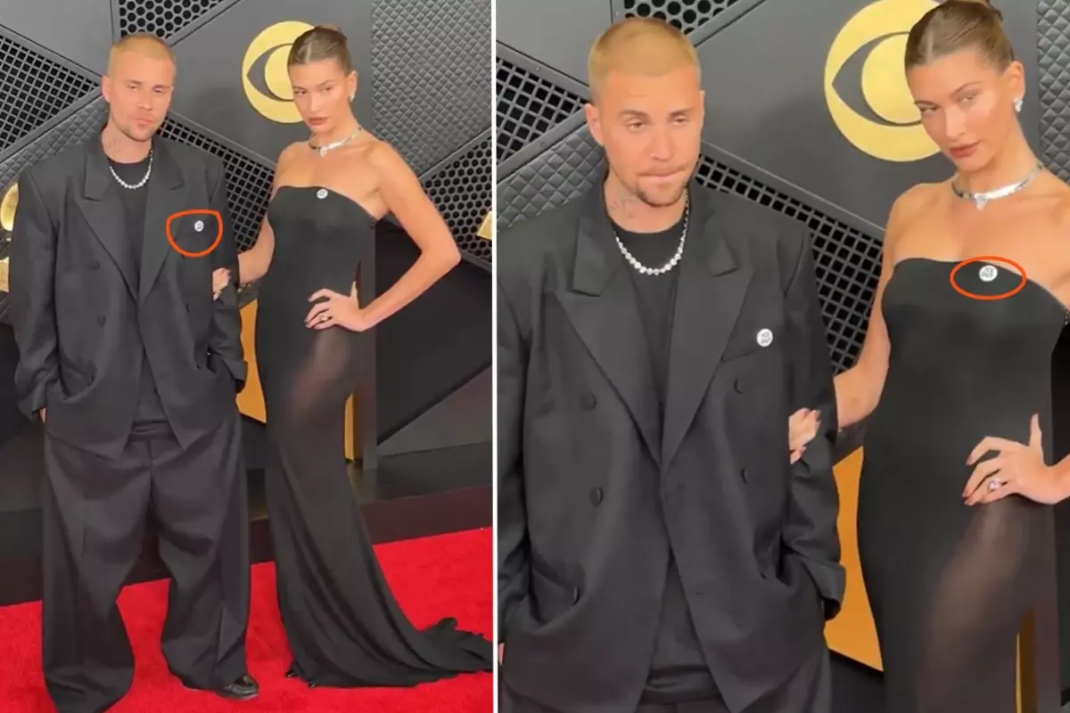 Justin ve Hailey Bieber, Grammy töreninde “ICE OUT” rozetleriyle mesaj verdi