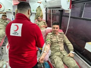 Kilis’te Jandarmadan Kan Bağışı Desteği