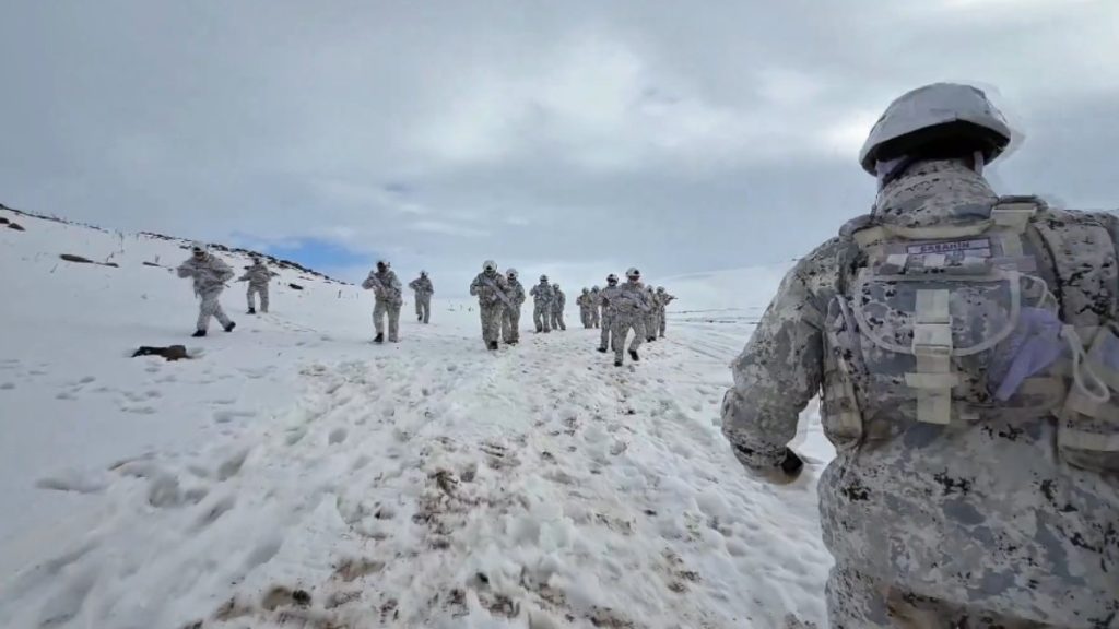 Mehmetçik kış tatbikatında