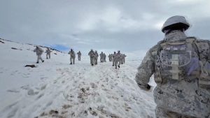 Mehmetçik kış tatbikatında