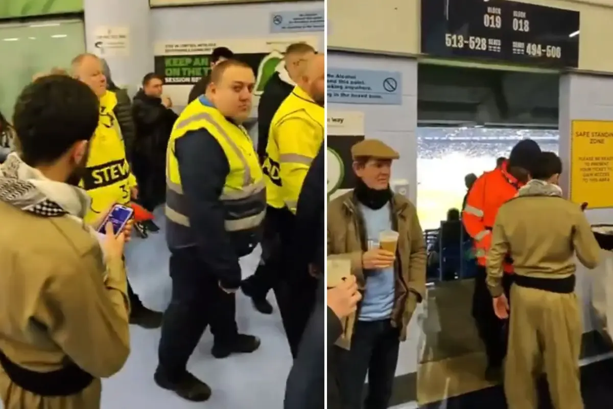 Şampiyonlar Ligi’nde sahaya dalan şahısların maça giriş görüntüleri ortaya çıktı