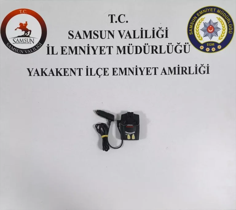 Samsun’da Araçta Radar Cihazı Bulundu