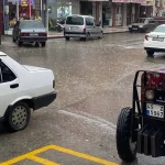 Sarıgöl’de sağanak ve dolu zarara yol açtı