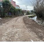 Şiddetli yağış nedeniyle çöken yol onarıldı