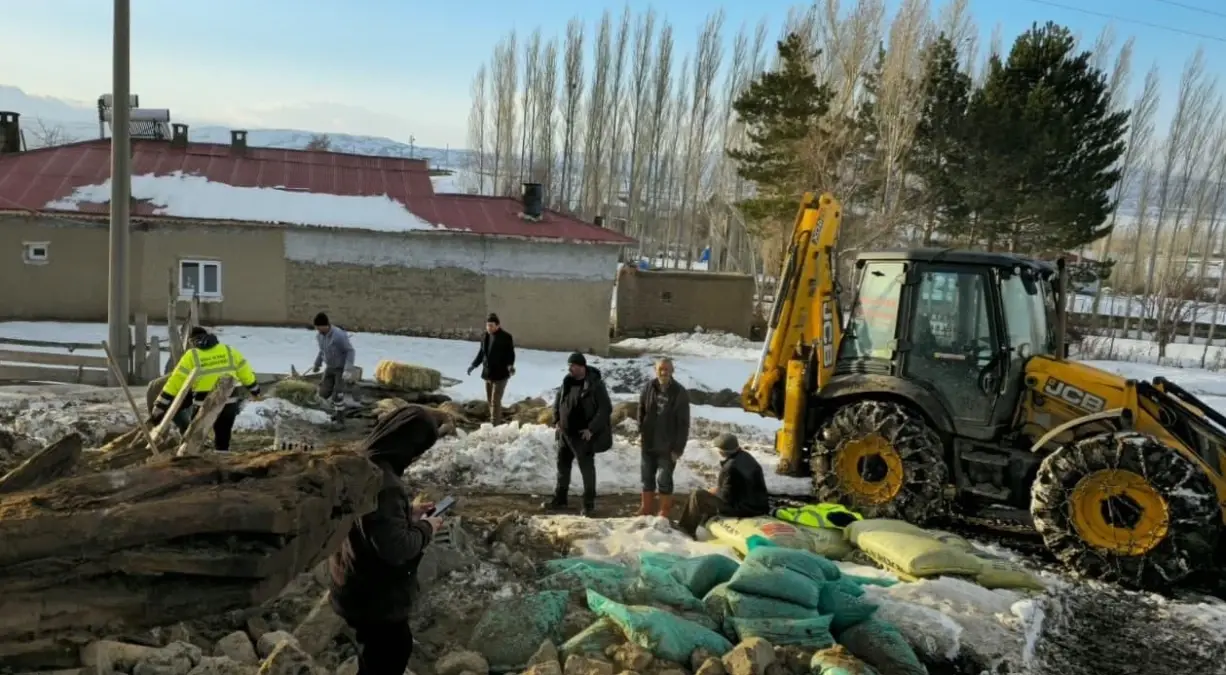Sivas’ta Ağıldaki Koyunlar Kar Yüküyle Öldü