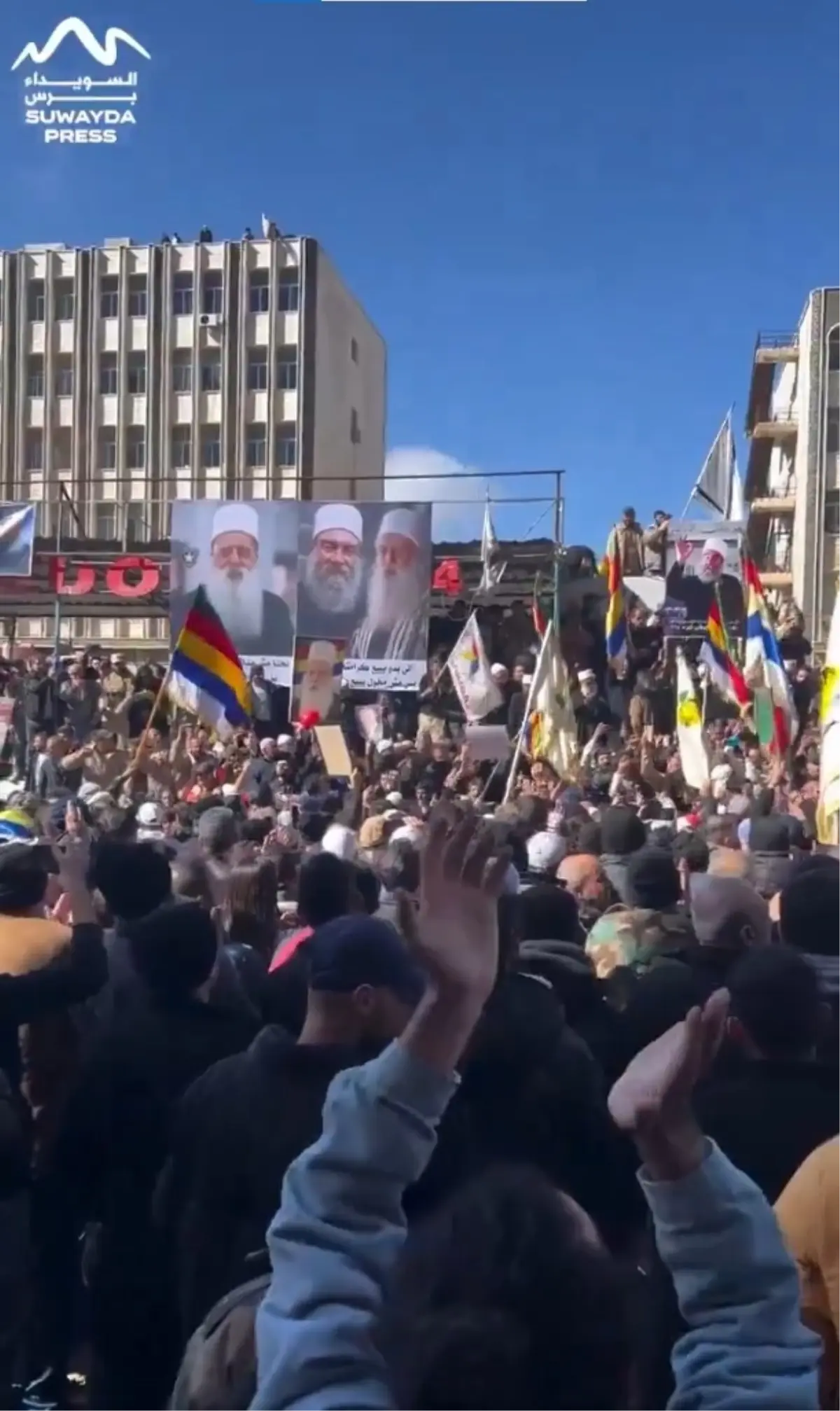 Süveyda’da İsrail Bayraklı Gösteri